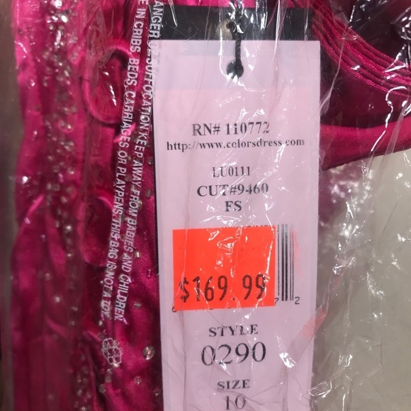 COLORS DRESS Pink Embellished Cocktail Homecoming Prom Dress Size 10 - Picture 8 of 11